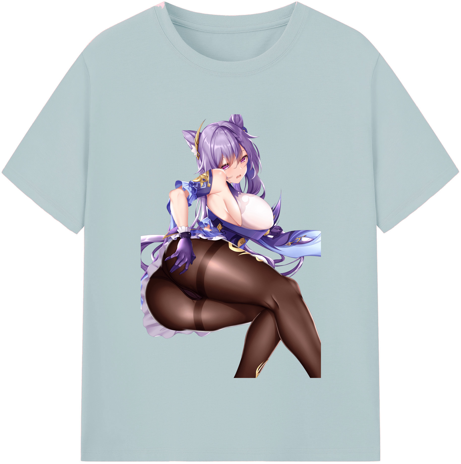 げんし神 刻晴 こくせい genshin Kokusei 綿100％半袖Tシャツ（フロントプリント）